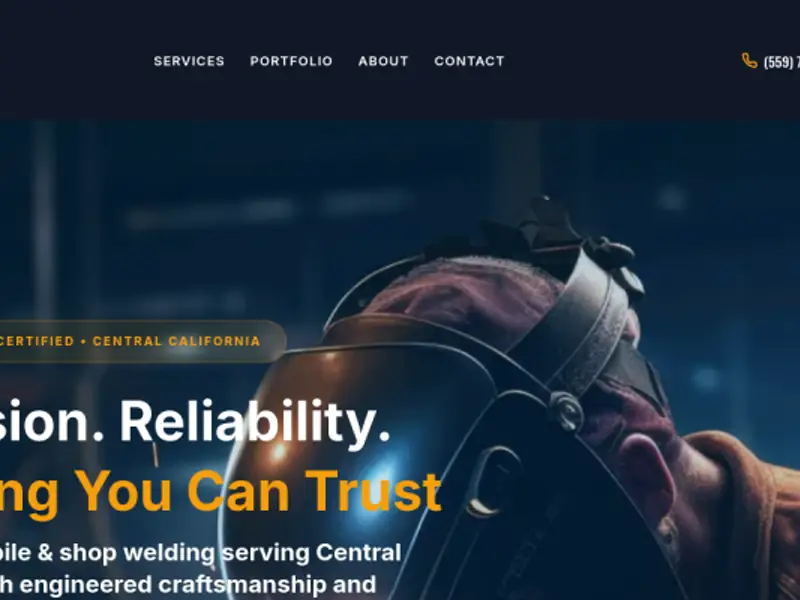 Cali Custom Welding website preview
